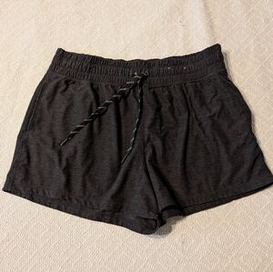 Women's Black Heathered Athletic Shorts Brand FLX XL
